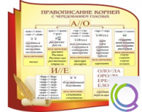 Стенд "Правописание корней с чередованием гласных" - «globural.ru» - Сургут