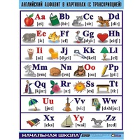 Таблица демонстрационная "Английский алфавит в картинках"(100x140) - «globural.ru» - Сургут