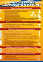 Стенд "Правила выполнения лабораторных работ по биологии" (вариант 2) - «globural.ru» - Сургут