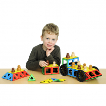 Набор Полидрон Магнитный "Конструируем транспорт" с дополнительным комплектом колес (Расширенный) - «globural.ru» - Сургут