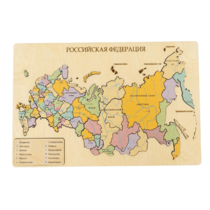 Пазл из дерева Административная карта России "Родина Моя" 522х308х10мм - «globural.ru» - Сургут