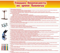 Стенд "Техника безопасности на уроках биологии" (вариант 2) - «globural.ru» - Сургут