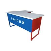 Стол преподавателя "Патриот" угловой с выкатной тумбой - «globural.ru» - Сургут