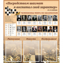 "Шахматы" тематический стенд - «globural.ru» - Сургут