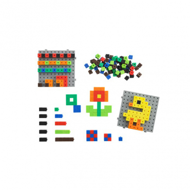 Кубики соединяющиеся 1 см. Набор с основанием и карточками. - «globural.ru» - Сургут