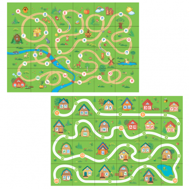 Тематическое поле-маршрутизатор «Домики/Сказка» для мини-робота Bee-Bot - «globural.ru» - Сургут